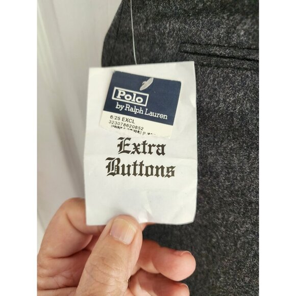 NEW Polo Ralph Lauren Made in Italy Boys Size 10 Gray Wool Suit Pants Unhemmed - Picture 6 of 6